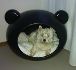 Lotte ligt graag in haar Minnie Mouse mand